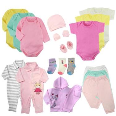 Imagem de Kit Roupa de Bebê 19Pç Enxoval Básico Completo Menino Menina - Koala B