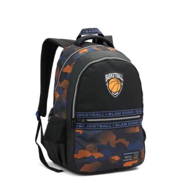 Imagem de Mochila Escolar Grande Reforçada Futebol Basquete Seanite Cor:Futebol,