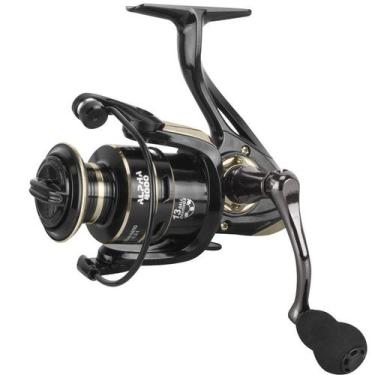 Imagem de Molinete Pesca Alpha 4000 13 Rolamentos VRS Fishing, Preto