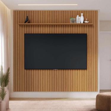 Imagem de Painel Ripado para TV até 82 Polegadas 100% MDF 250cmx240cm 2.5 YesCas