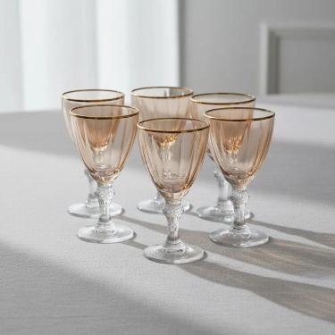 Imagem de Jogo com 6 Taças para Licor Dominic de Vidro Âmbar 55ml