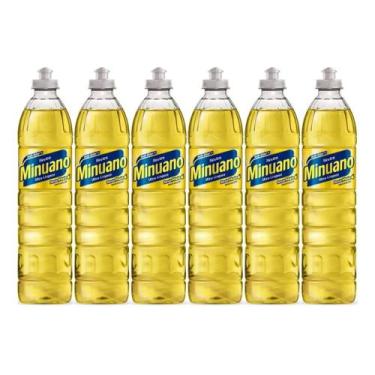Imagem de Kit C/6 Detergente Liquido Minuano Neutro 500ml