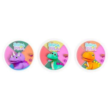 Imagem de Massinha Stiica e Pula Doce Brinquedo Dinossauro 20g - Item Sortido, U