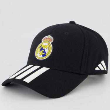 Imagem de Boné Adidas Real Madrid Baseball Preto, M/G