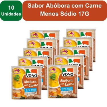 Imagem de Kit 10 Unidades Sopas Cremosas VONO Individual Sabor Abóbora com Carne