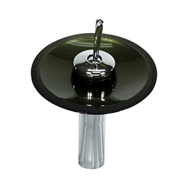 Imagem de TORNEIRA MONOCOMANDO DE VIDRO REDONDA ALTA OURO ENVELHECIDO