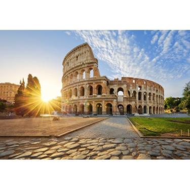 Imagem de Yeele Pano de fundo Roma Coliseu de 2,7 x 1,8 m Vinil Sítios Históricos Europeus Heritage Landmark Building Colosseum Theatre Arena Fotografia Fundo Bebê Adulto Retrato Foto Booth Shoot Studio Adereços