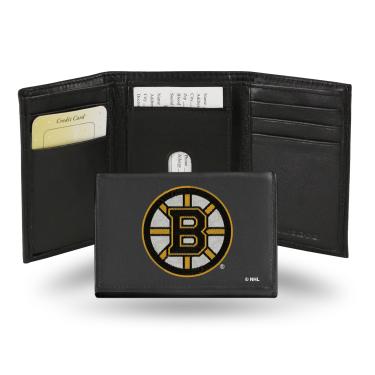 Imagem de Carteira de couro bordada da NHL Rico Industries, Boston Bruins