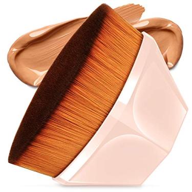 Imagem de Pincel de maquiagem líquido para pincel de base, pincel de maquiagem rosa multifuncional Magic No Trace Base pincel de maquiagem cobertura total escova de cerdas macias com estojo