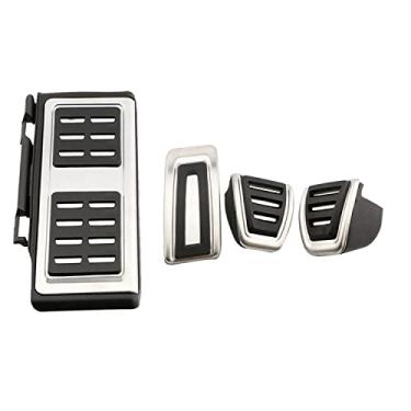 Imagem de Capa de pedal de carro Pedais de freio a gás Pedais de descanso de pé Tapetes protetores de pedal, apto para Skoda Rapid 2012 - 2021 LHD AT MT (MT com descanso)