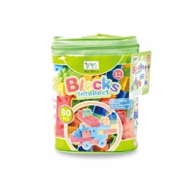 Blocos de Montar - Mega Bloks - Sacola com 80 Peças - Azul - Fisher-Price