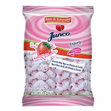 Imagem de Bala de Coco Iogurte com Cristais de Morango 400g - Junco