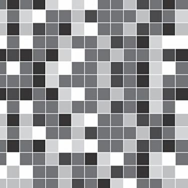 Imagem de Papel de Parede Adesivo Pastilha Diversos Modelos Tons de Preto Rolo 1m Pastilha:Pastilha 004