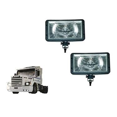 Imagem de PAR FAROL MILHA PARA SCANIA R 113/143/para PARA VOLVO FH-12 24X13CMS FORT LUZ