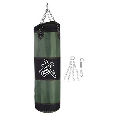 Imagem de Saco de boxe pesado, saco de areia vazio saco de pancada para treinamento MMA, kickboxing, Muay Thai, saco de areia de boxe, saco de areia para crianças e adultos (1 m verde) saco de areia boxe perfurador saco de areia saco de pancada