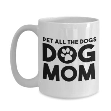 Imagem de SpreadPassion Caneca de café para mãe de cachorro, presentes para mãe de cachorro, presentes para mãe de cachorro, presente para mãe de cachorro de crianças, ideia de presente de dia das mães, ideia de presente de cesta de Natal de aniversário