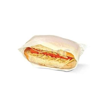 Imagem de Saco Plástico Branco Para Cachorro Quente 25x14cm Com 500un