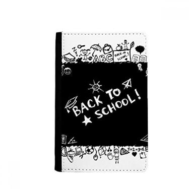 Imagem de Porta-passaporte com desenho de grafite, estilo escolar, porta-cartões Notecase Burse