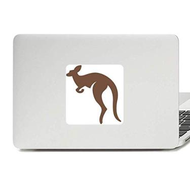 Imagem de Adesivo de vinil marrom estilo canguru sabor australiano para laptop decoração PC