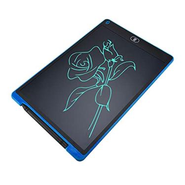 Imagem de Domary 12 polegadas lcd escrita tablet prancheta de desenho eletrônico digital bloco de escrita apagável tela de cor única apagamento de um clique com botão de bloqueio presente para crianças adultos home office escola