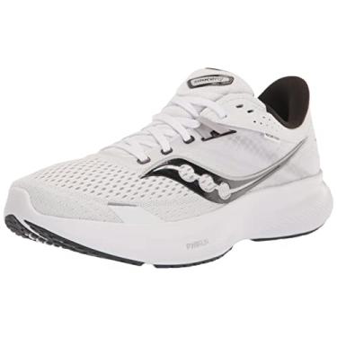 Imagem de Saucony Tênis masculino Ride 16, Branco/preto, 38