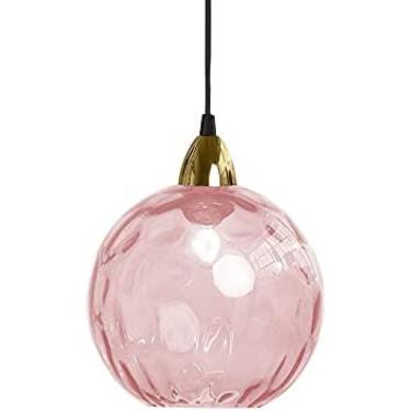 Imagem de Iluminação Pendente De Abajur De Vitral Estilo Nórdico, Diâmetro Criativo 20 Cm/7,8 Pol., Lustre De Decoração Simples, Mini Abajur De Vidro Soprado À Mão, Luminária De Cabeceira De Quarto,B,incomp