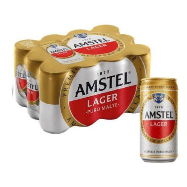 Imagem de Cerveja Amstel Lager Puro Malte 12 Unidades Lata - 269ml