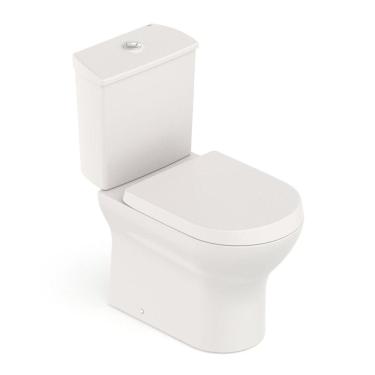 Imagem de Kit Vaso Sanitário com Caixa Acoplada e Assento Soft Close Nexo Roca Bege Fosco