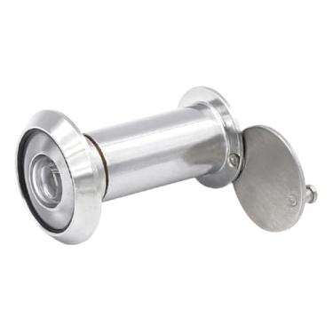 Imagem de Generic Visor de porta com cobertura de privacidade dormitório multifuncional doméstico grande angular olho mágico 220 graus para portas de fibra de vidro, 35 a 60mm prata