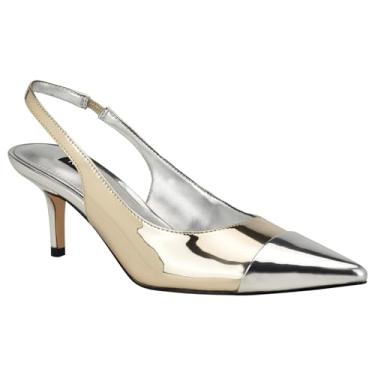 Imagem de Nine West Sapato feminino Awaie, Dourado/prata espelhado metálico 710, 38