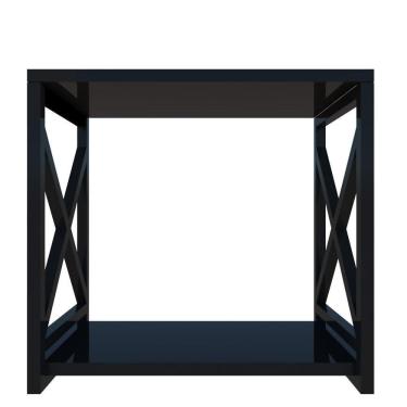 Imagem de Adega Bar Industrial Para Bebidas Prateleira Dupla Mdf Preto