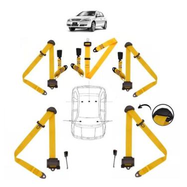Imagem de Kit cinto de segurança COMPLETO para CHEVROLET ASTRA + fechos - HCML, 