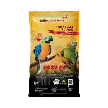 Imagem de Ração Reino das Aves Extra Gold Parrots para Pássaros - 6kg