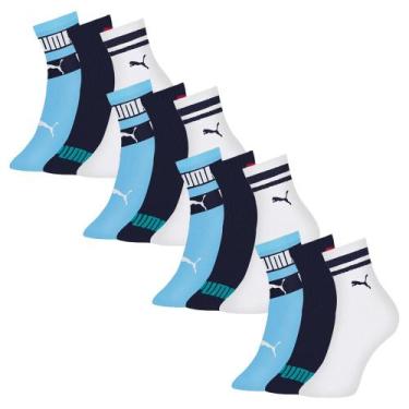 Imagem de 12 Pares De Meias Esportivo Sport Kids Infantil Unissex Modelo Para Cr