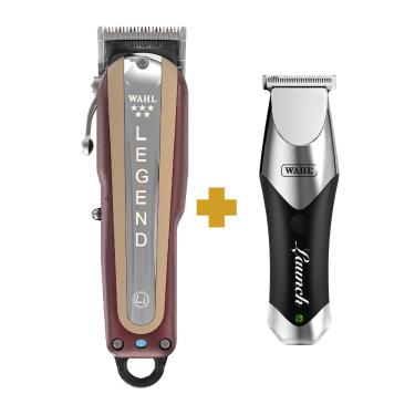 Imagem de Kit Máquina de Cortar Cabelo Wahl Legend Cordless Bivolt + Máquina de Acabamento Wahl Launch Trimmer Bivolt .