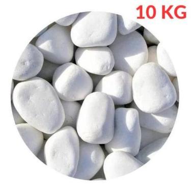 Imagem de Pedra Seixo Branco de Jardim Dolomita Nº3 - 10kg - Gardenzy