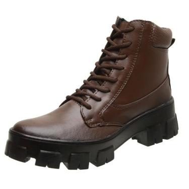 Imagem de Bota Coturno Conforto M&D Store Sola Macia Robusta Com Cadarço - MD ST