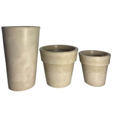 Imagem de Kit de Vasos Decorativos Lisos para Plantas Casa e Jardim - Alpe & Ari