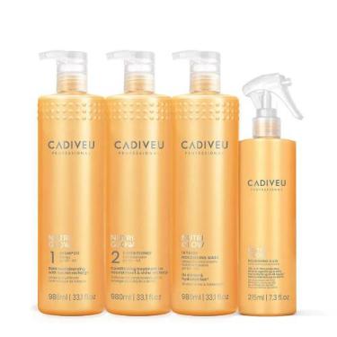 Imagem de Kit Cadiveu Professional Nutri Glow Shampoo Condicionador Máscara Litr