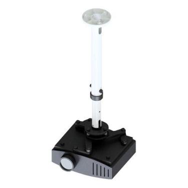 Imagem de Suporte Projetor De Teto Telescópico  Preto e Branco EM - AVATRON