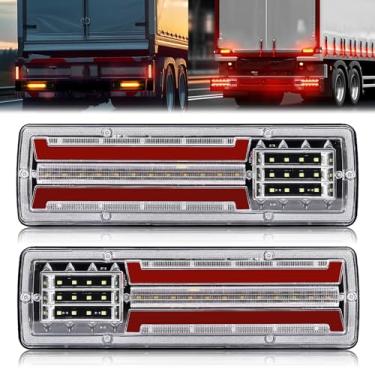 Imagem de NWpangu Luzes traseiras de caminhão de 12 V, iluminação traseira de reboque de 62 LEDs multifuncional, seta de ré, luzes de rodagem, luz de freio para caminhões de trailer, trailer, trailer, trailer,
