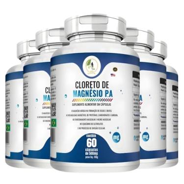Imagem de KIT C/5 Un. Suplemento Cloreto De Magnésio P A 60 Cápsulas - Fits Life