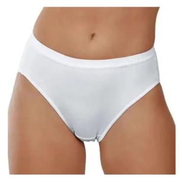 Imagem de Calcinha DeMillus Cavada Lithos Algodão Super Conforto, Branco 20, ME