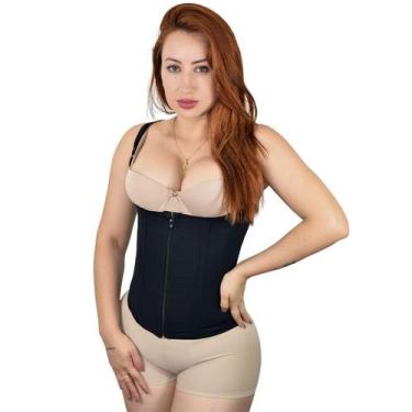 Imagem de Cinta Modeladora Dupla 6 Barbatanas Com Alça E Zíper - Fanáticos Por C