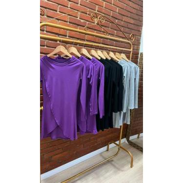 Imagem de Blusa Feminina Veste Legging Manga Longa - SCMODAS, Roxo, Único