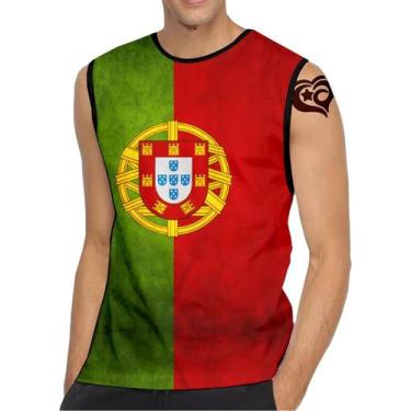 Imagem de Camiseta Regata Bandeira Portugal MASCULINA Adulto - Alemark, G