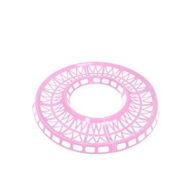 Imagem de WishLotus Pista de hamster 4 peças, pista de exercício de corrida de hamster destacável DIY pista de corrida de hamster fazendo mais atividades Pista de bola de hamster de plástico para 12 cm, 14 cm, 16 cm, 18 cm bolas de corrida (rosa)