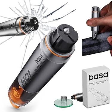 Imagem de Cortador de cinto de segurança Pro 2 em 1 - basa HO1 Kit de emergência para carro de emergência com martelo de segurança, design de batom, presente ideal para motoristas conscientes de segurança -