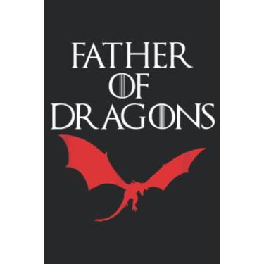 Imagem de Mens FATHER OF DRAGONS Gifts for Dads from Son Daughter Papa Saying: Daily Planner Notepad To Do Schedule, Medium 6x9 Inches, 120 Pages, Printed Cover