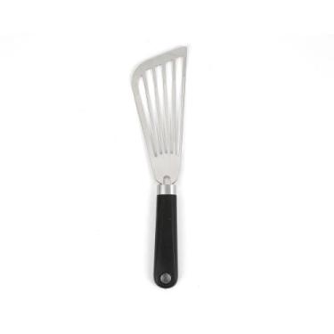 Imagem de Espátula Vazada Inox Flexível Chapeiro Fritura Ovo Churrasco - Prana